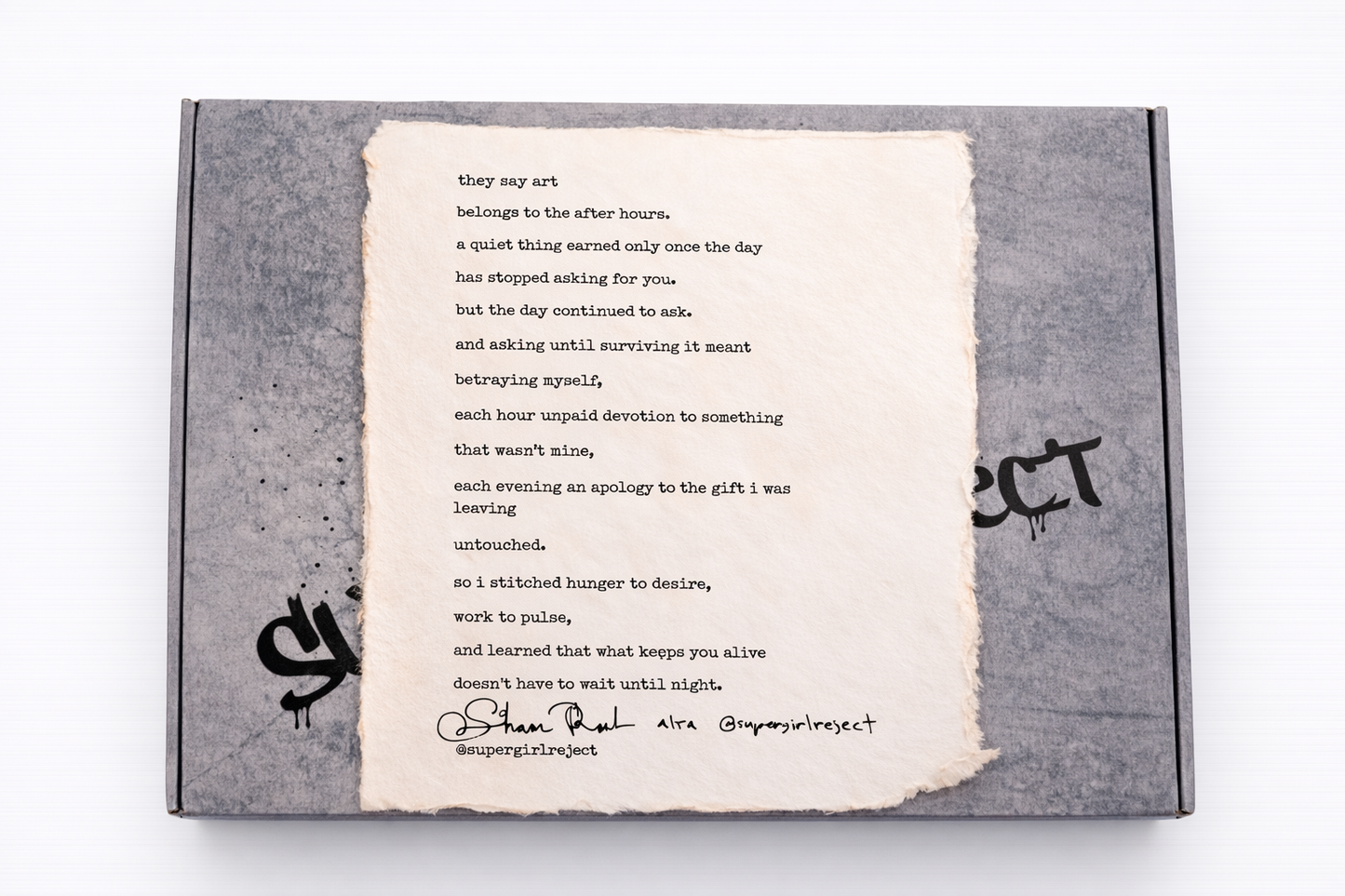 Poem - being an artist