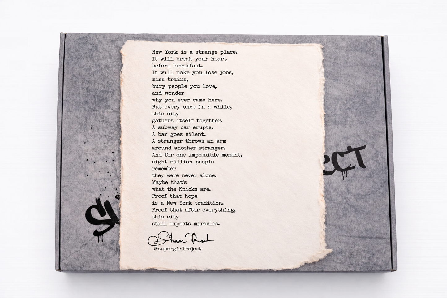 Poem: New York Knicks