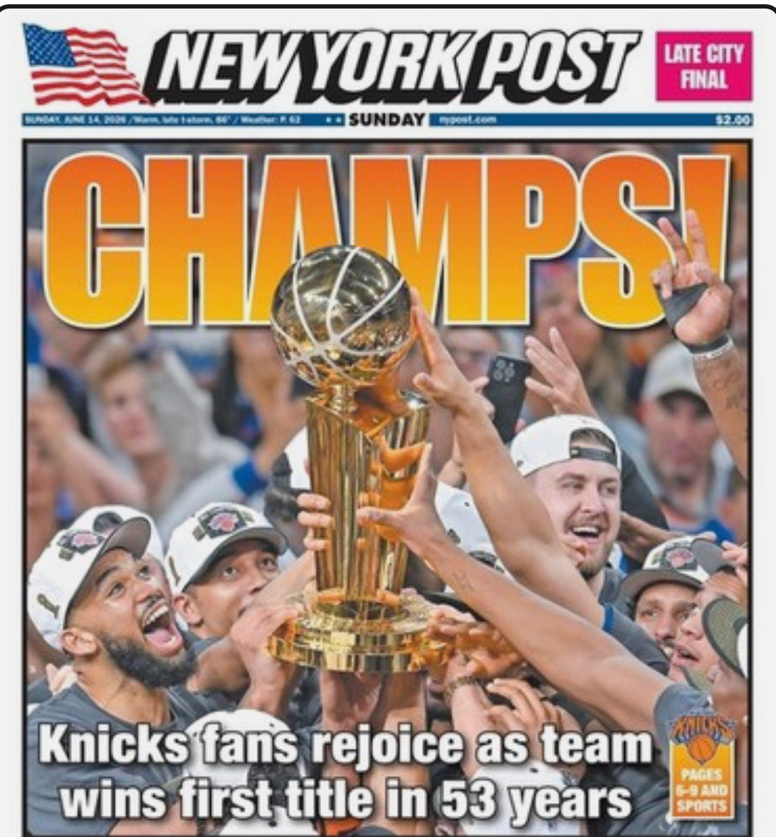 New York Knicks Poem + Post article print