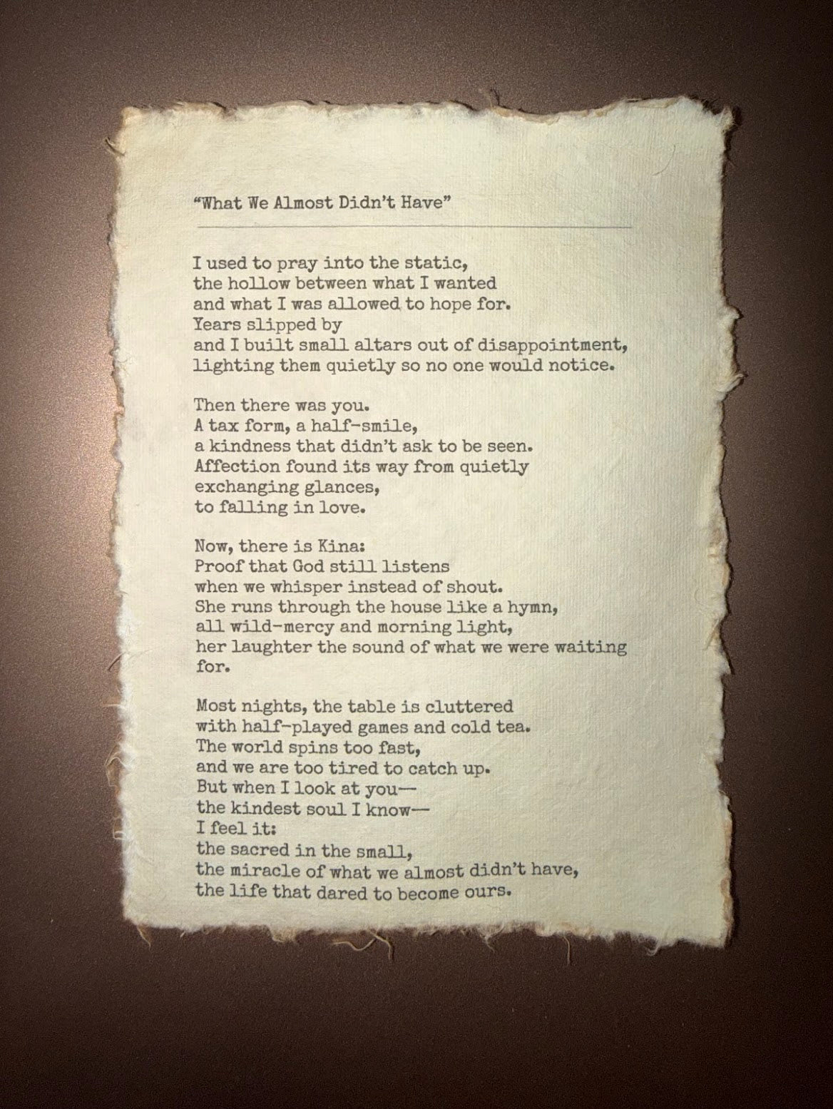 Custom Poems